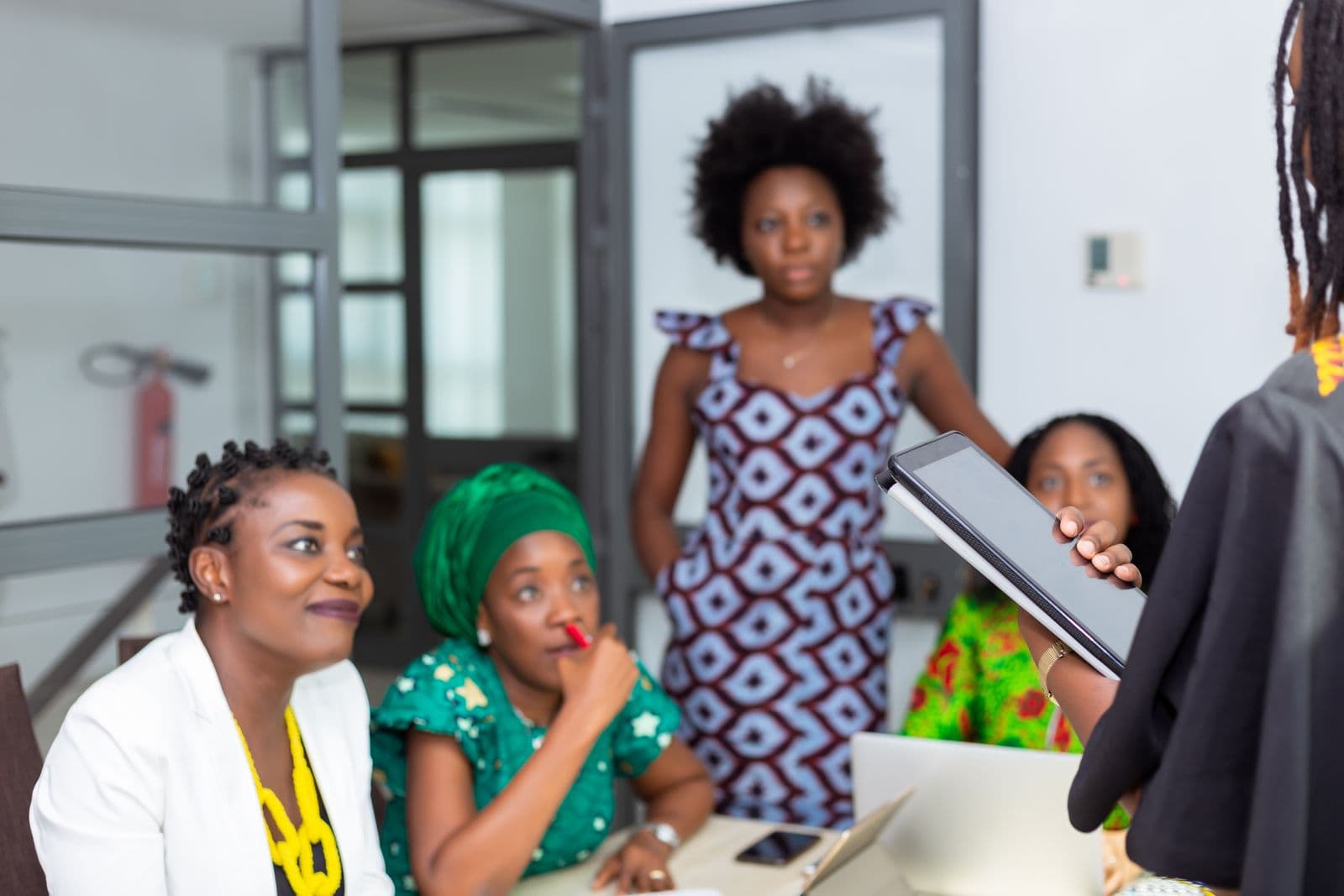 Our team reviewing a client's file